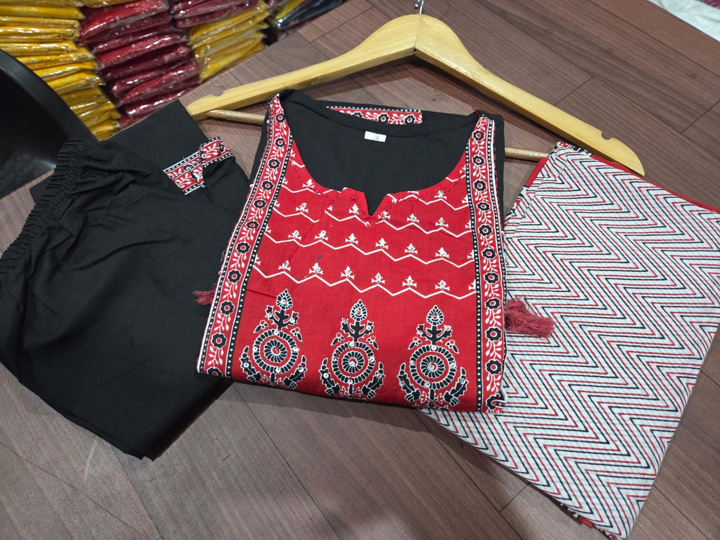 Radiant Red Embroidered Kurta Set