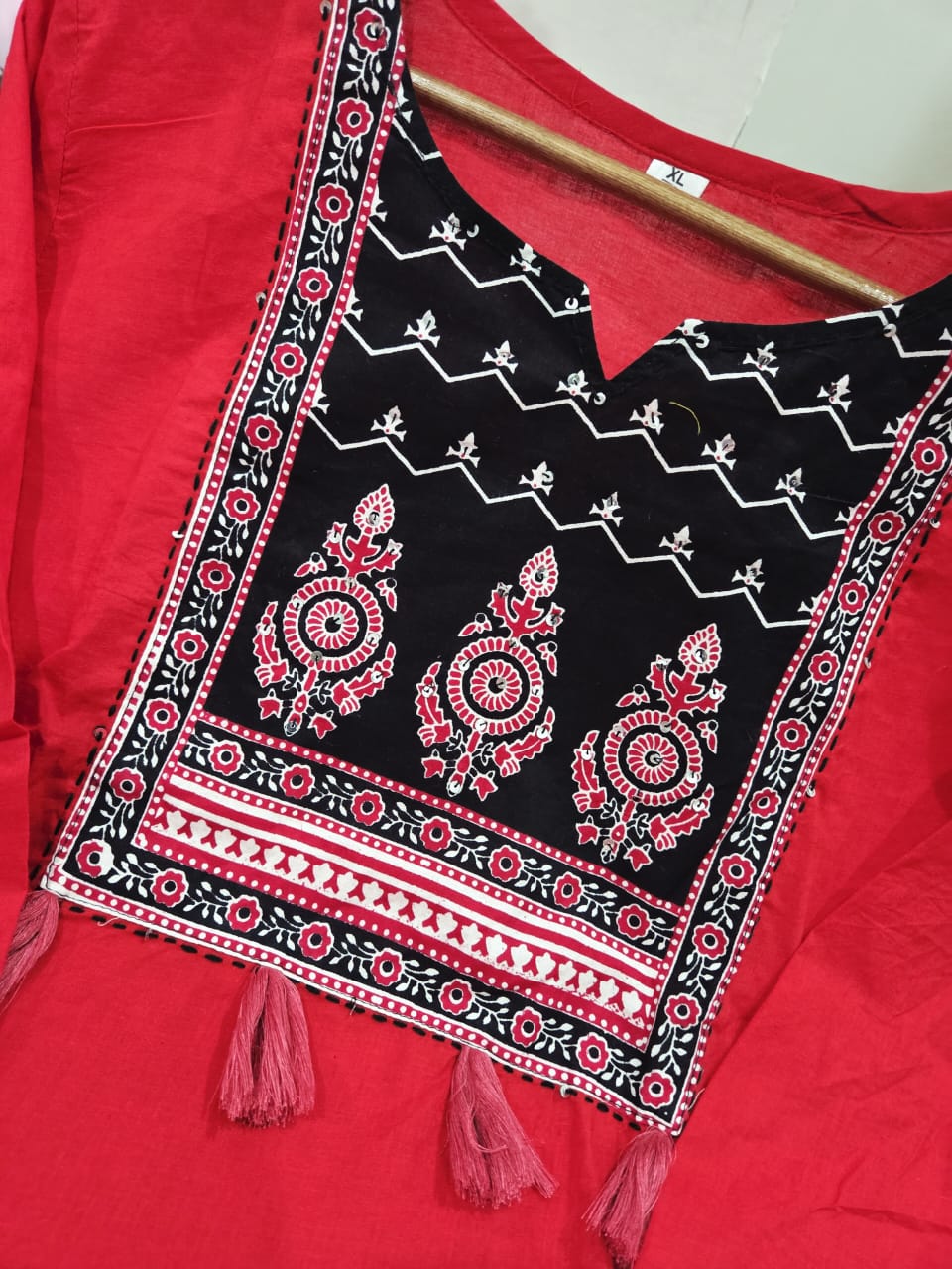 Radiant Red Embroidered Kurta Set