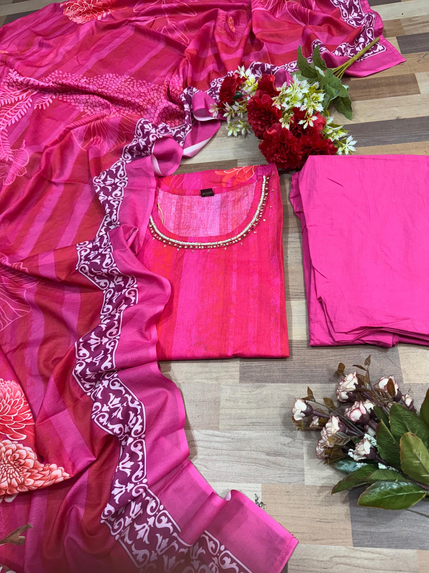 Elegant Floral Printed Suit Set