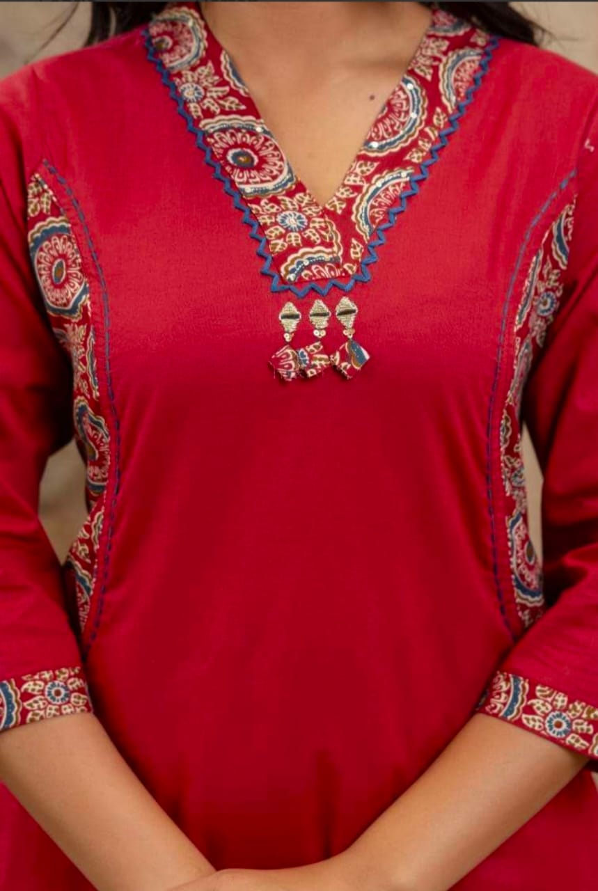 The 'Ruby' Red Kurta Set