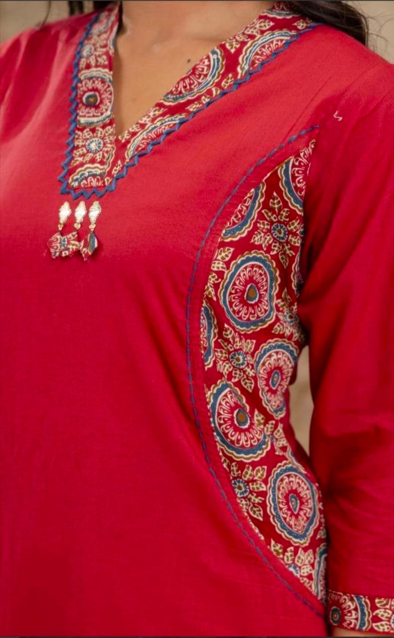 The 'Ruby' Red Kurta Set