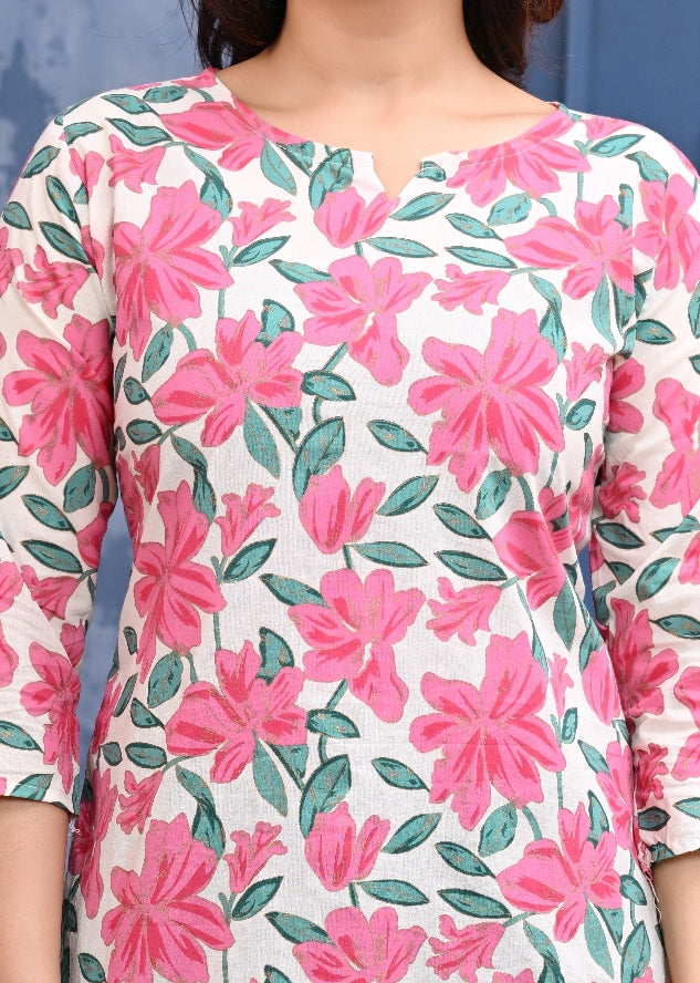 Women's Stylish Printed Top Pink