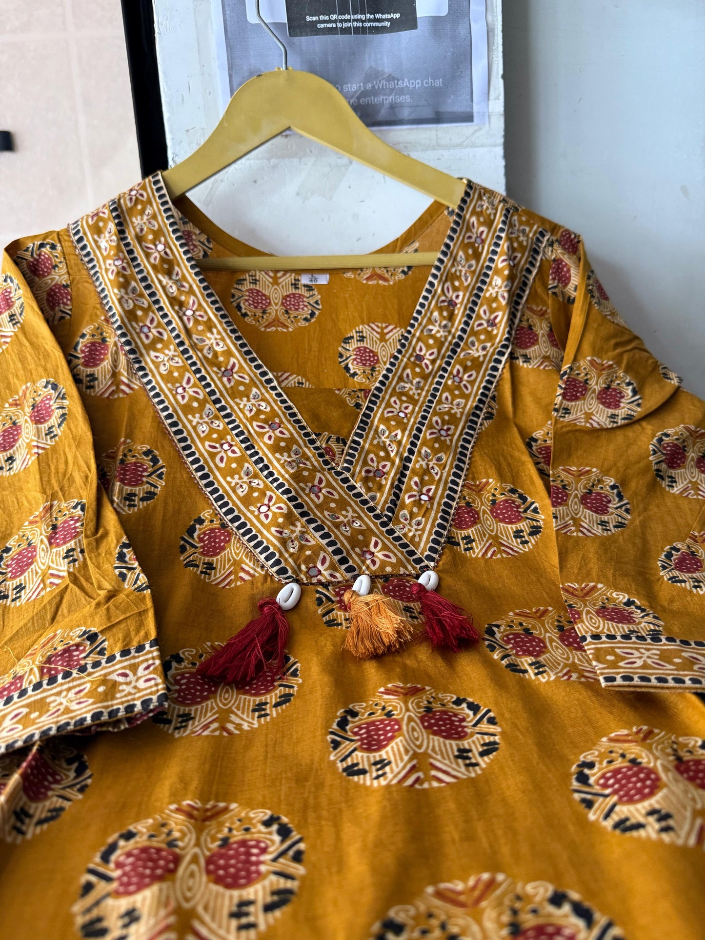 Women's Printed & Hand Embroidered Kurta Pant Dupatta Set