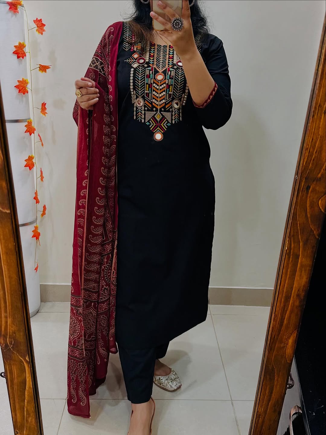 Effortless Sophistication: The Black Embroidered Kurta Set