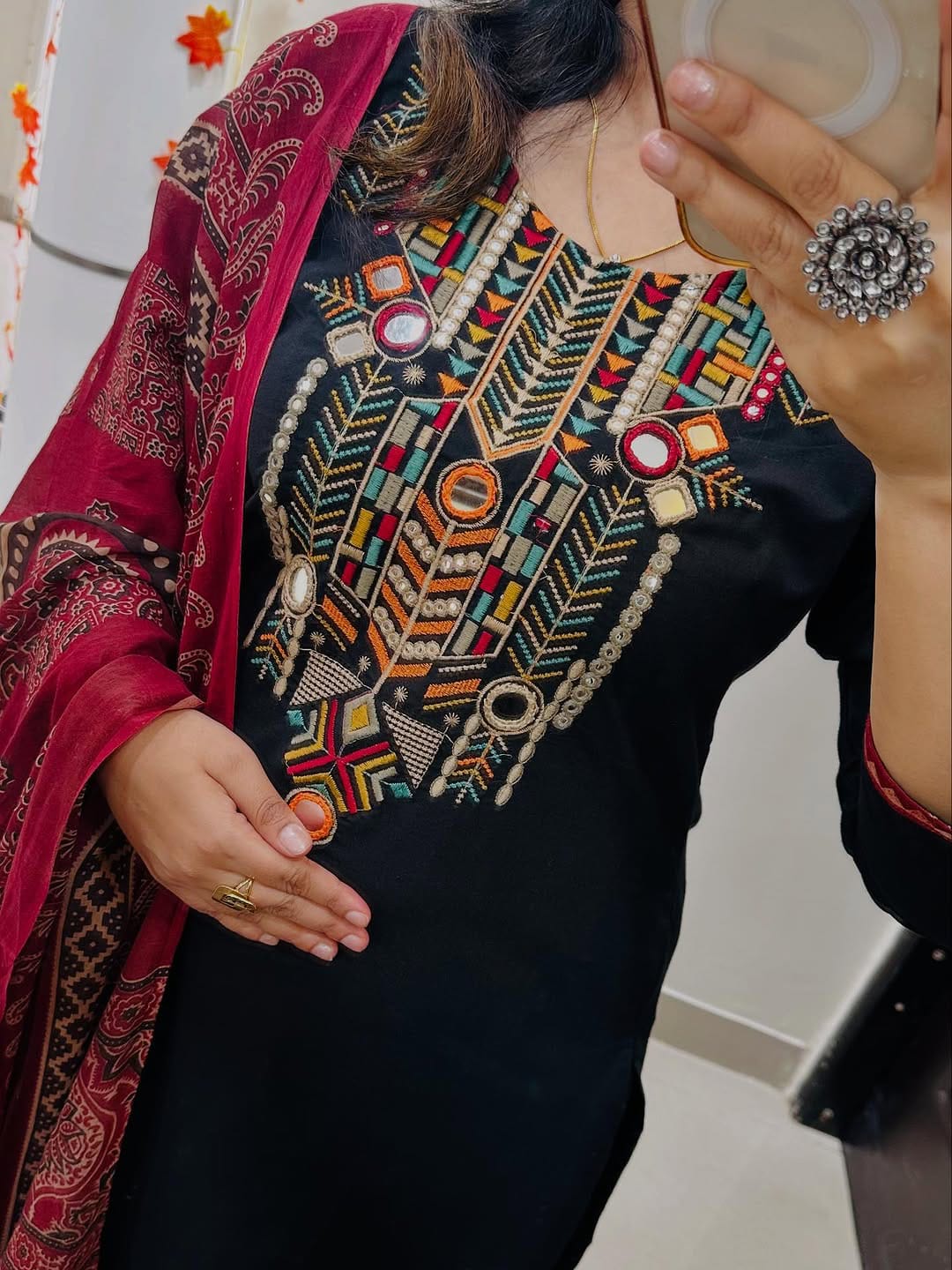 Effortless Sophistication: The Black Embroidered Kurta Set