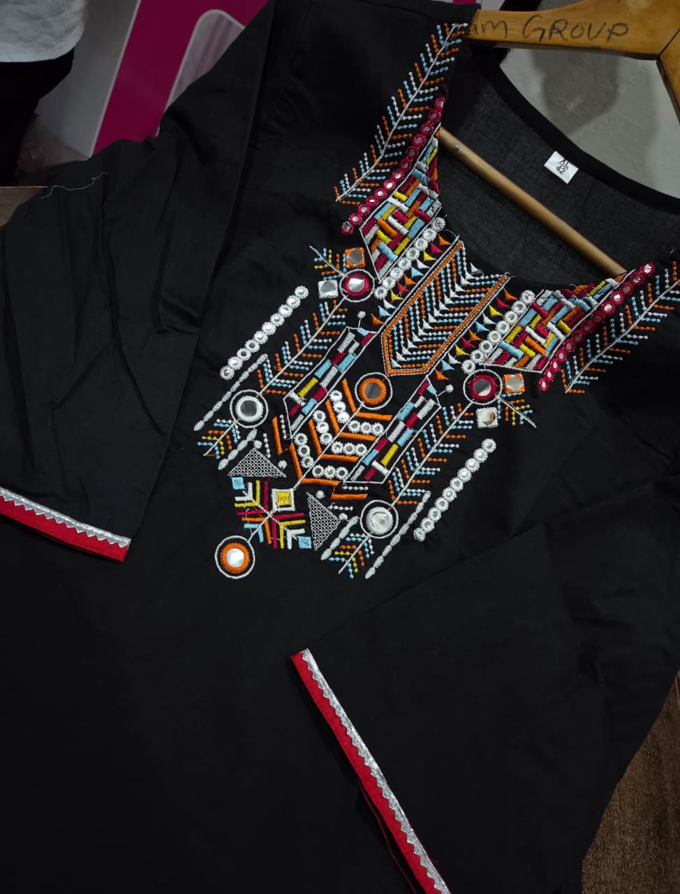 Effortless Sophistication: The Black Embroidered Kurta Set